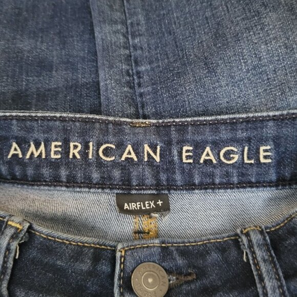 American Eagle Men's Athletic Fit Airflex Size 30 Medium Wash Blue Denim Jeans - Picture 4 of 11